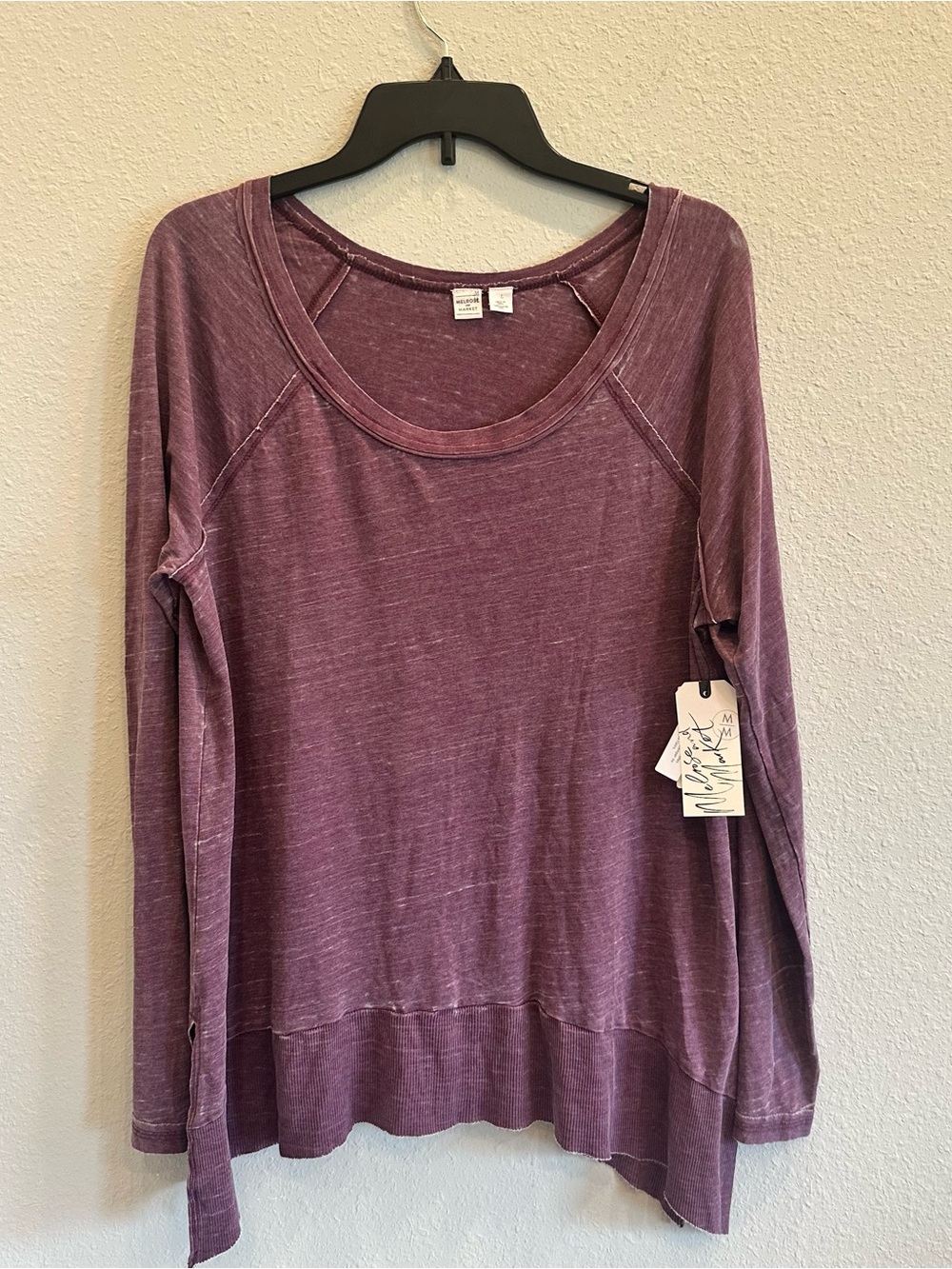 Melrose and Market Purple Burnout Long Sleeve Tee Large